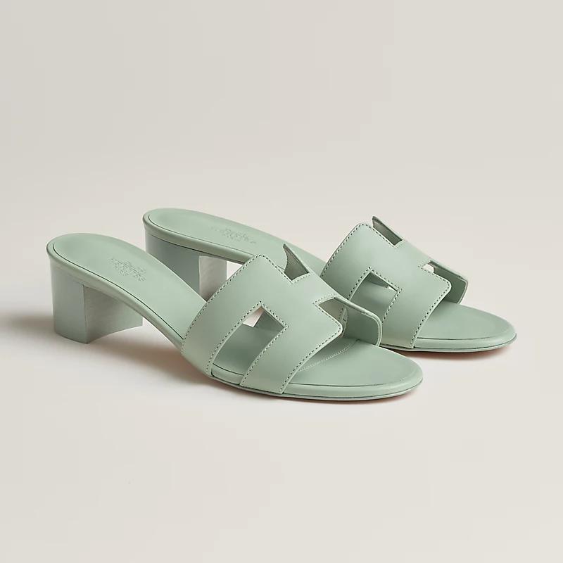 Giày Hermes Oasis Sandal Nữ Xanh Mint